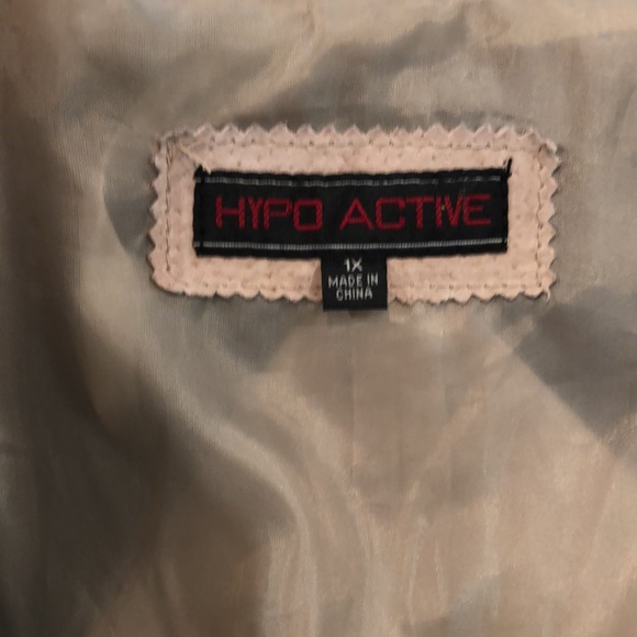 NEW Vintage HYPO ACTIVE Brown Leather Patchwork Long Jacket w/Tie Closure Sz 1XL - Picture 4 of 6